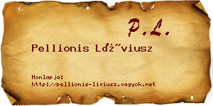 Pellionis Líviusz névjegykártya